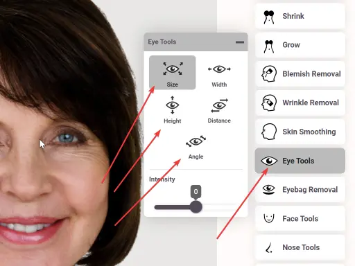 Open photo in facetouchup